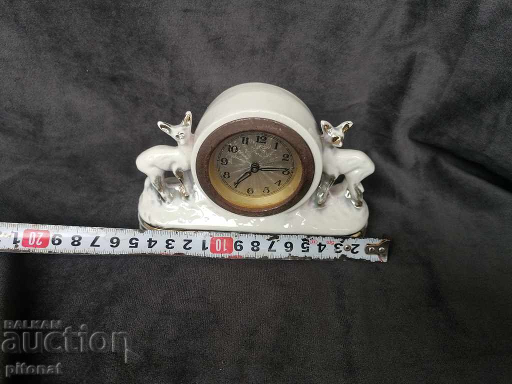 An antique porcelain desk clock - 6 An antique porcelain desk clock - 6