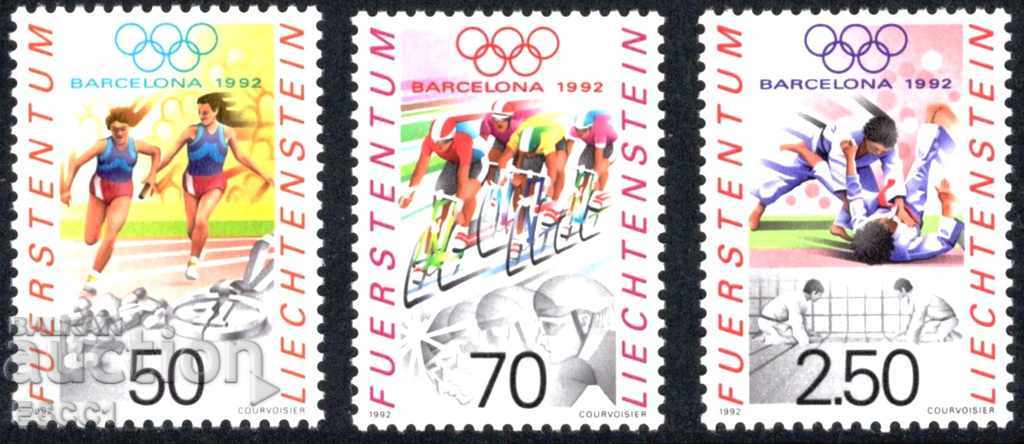 Pure marks Olympic Games Barcelona 1992 from Liechtenstein