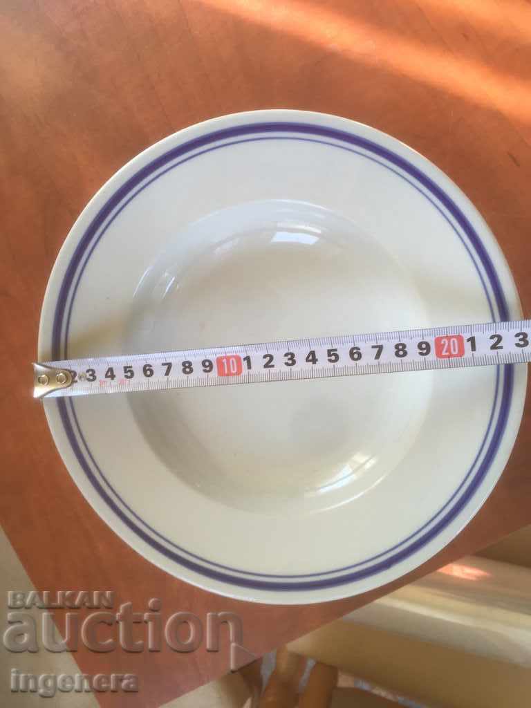 PLATE DEEP SERVICE PORCELAIN KALEYTSA TROYAN FROM 60-12 PCS with price 36.00 BGN | € 18.41 PLATE DEEP SERVICE PORCELAIN KALEYTSA TROYAN FROM 60-12 PCS with price 36.00 BGN | € 18.41