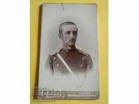 Photograph cardboard Princely officer D. Karastoyanov