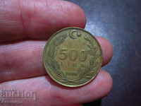 1989 год Турция 500 Лири