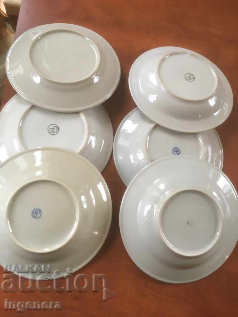 PORCELAIN PLATE 6 PCS DIFFERENT BULGARIA FOR COLLECTION with price 20.00 BGN | € 10.23 PORCELAIN PLATE 6 PCS DIFFERENT BULGARIA FOR COLLECTION with price 20.00 BGN | € 10.23