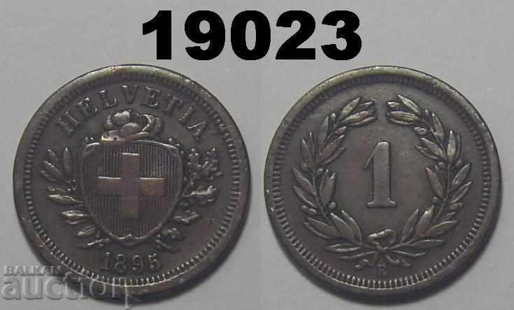Switzerland 1 rapen 1895 coin