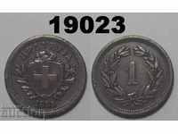 Switzerland 1 rapen 1895 coin