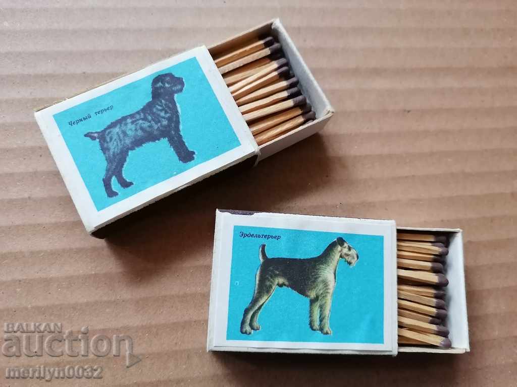Old box with matches 28 boxes hunting theme USSR - 7 Old box with matches 28 boxes hunting theme USSR - 7