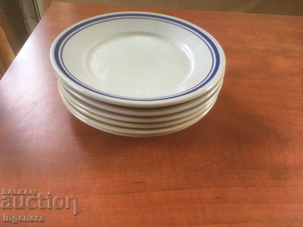 PLATE PORCELAIN SERVICE BULGARIA FROM THE 60'S-6 PCS
