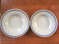 PORCELAIN PLATE BULGARIA FROM THE 60'S-2 PCS