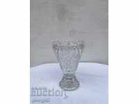 Стъклена кристална ваза. №1203