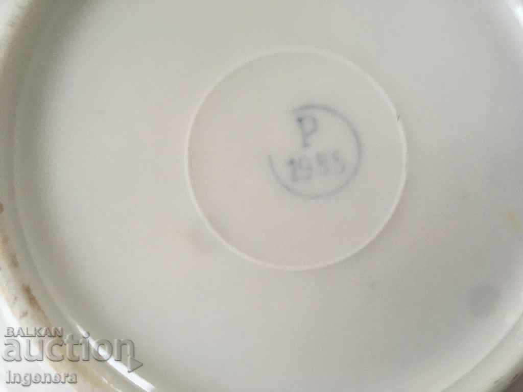 Auction PORCELAIN PLATE BULGARIA FROM THE 60'S-1955 Auction PORCELAIN PLATE BULGARIA FROM THE 60'S-1955