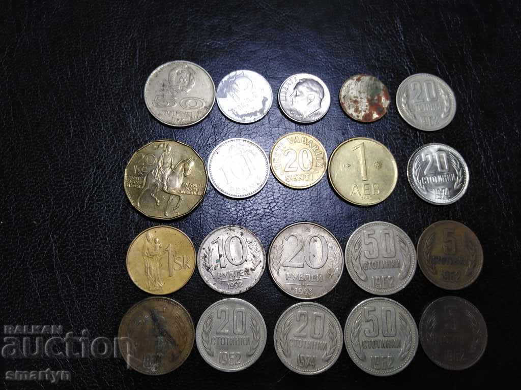 20 νομίσματα, βουλγαρικά, ρωσικά και άλλα