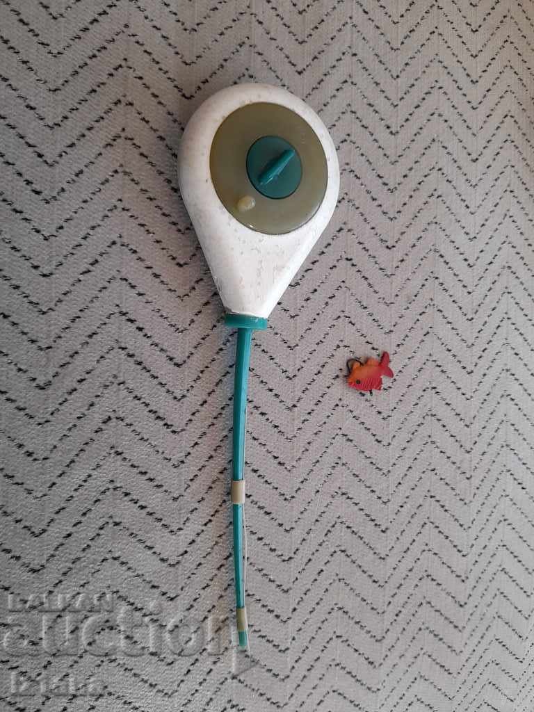 Old toy fishing rod with price 25.00 BGN | € 12.78