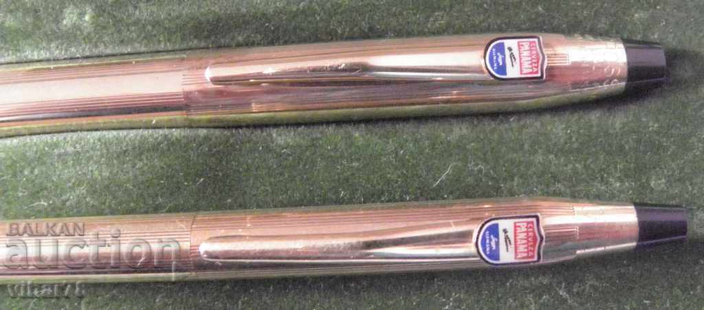 Collector's pens - Box - GOLD PLATED - 5 Collector's pens - Box - GOLD PLATED - 5