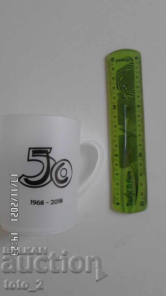 PLASTIC CUP WITH ANNIVERSARY