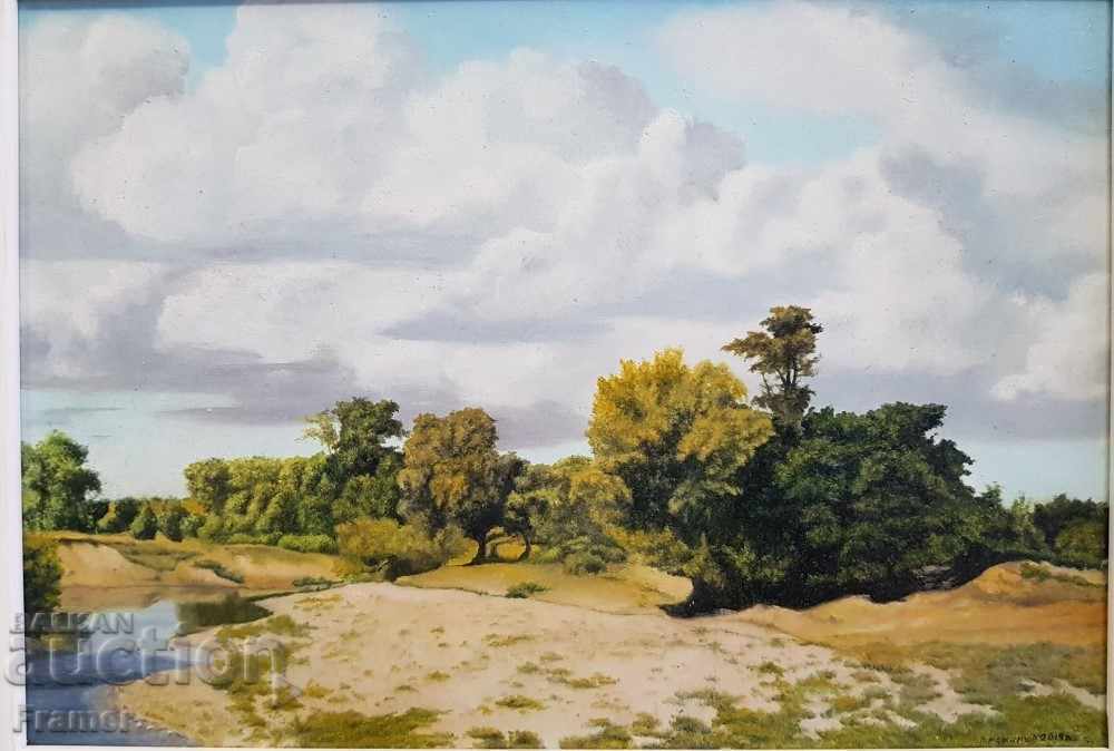 Painting by Petar Momchilov By the river 2019 oil canvas with price 450.00 BGN | € 230.08 Painting by Petar Momchilov By the river 2019 oil canvas with price 450.00 BGN | € 230.08