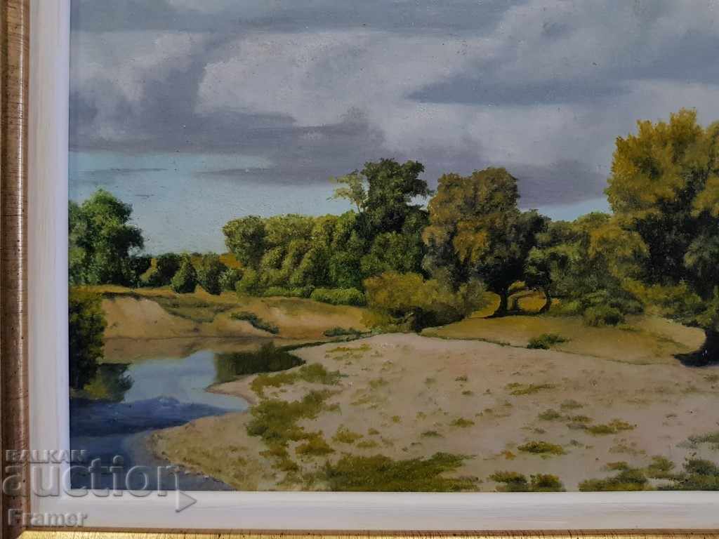 Delivery of Painting by Petar Momchilov By the river 2019 oil canvas Delivery of Painting by Petar Momchilov By the river 2019 oil canvas