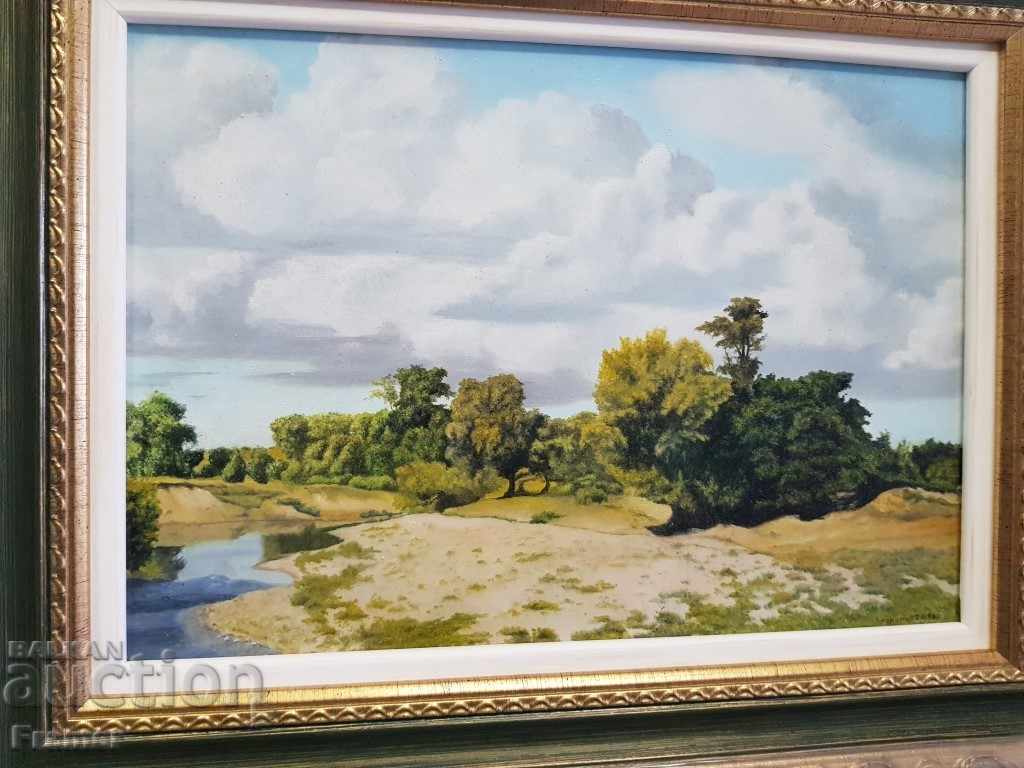 Painting by Petar Momchilov By the river 2019 oil canvas - 5 Painting by Petar Momchilov By the river 2019 oil canvas - 5