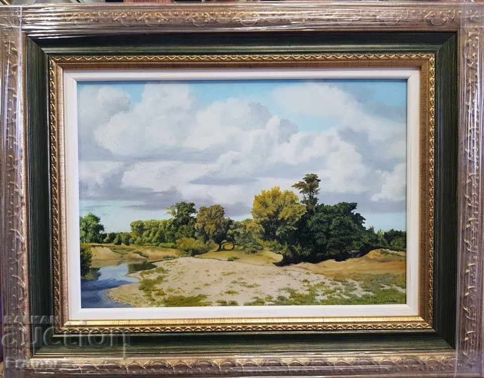 Πίνακας Πέταρ Μομτσίλοφ Κοντά στο ποτάμι 2019 λάδι σε καμβά