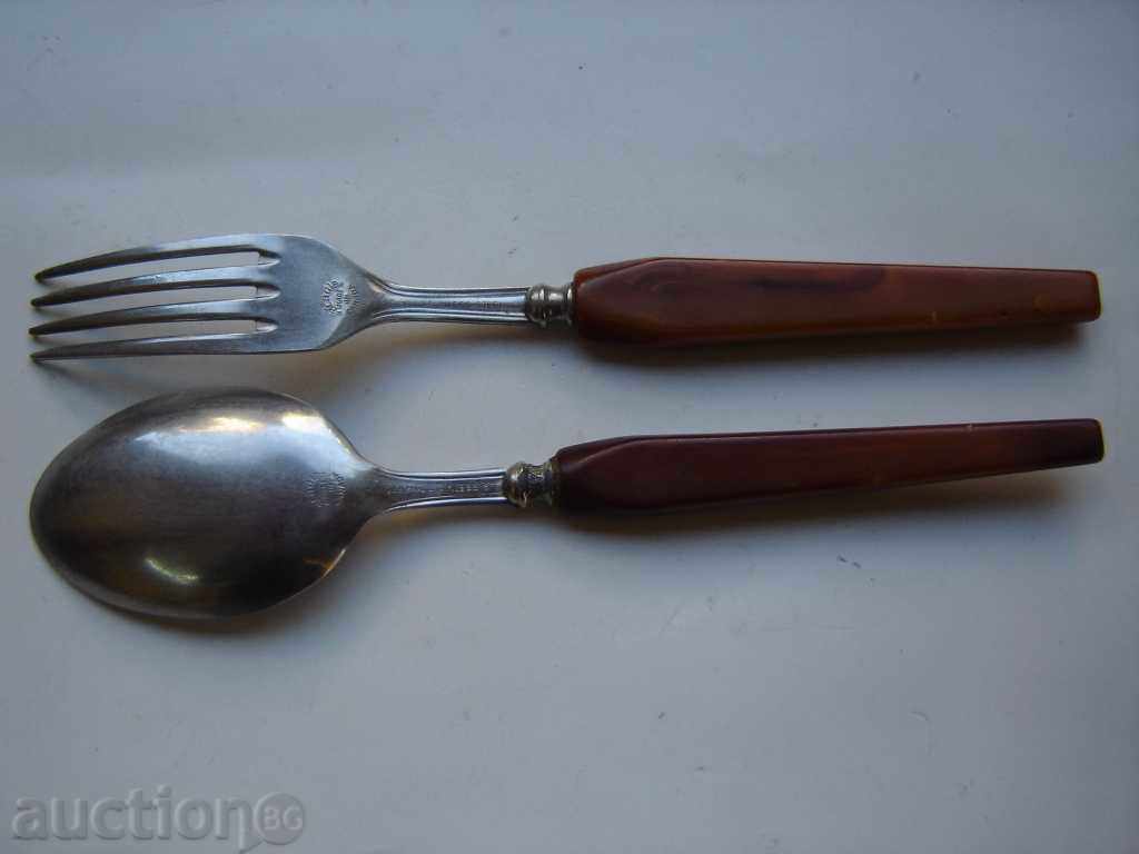 Auction  Fork Spoon KEHLIBAR BAKELITE