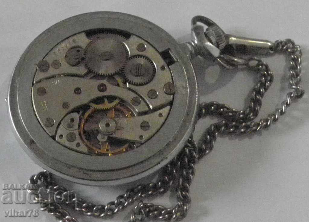 Rare model zipper pocket watch 18 stones - 5