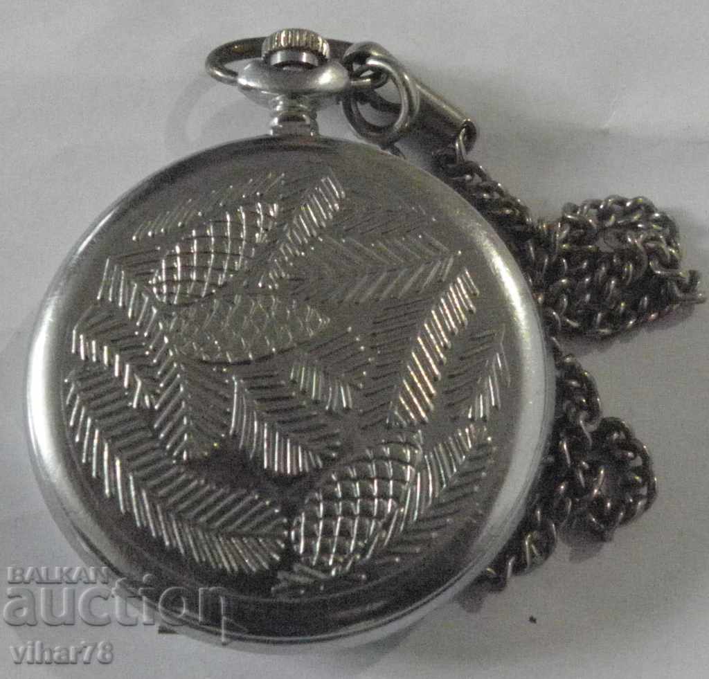 Rare model zipper pocket watch 18 stones - 6