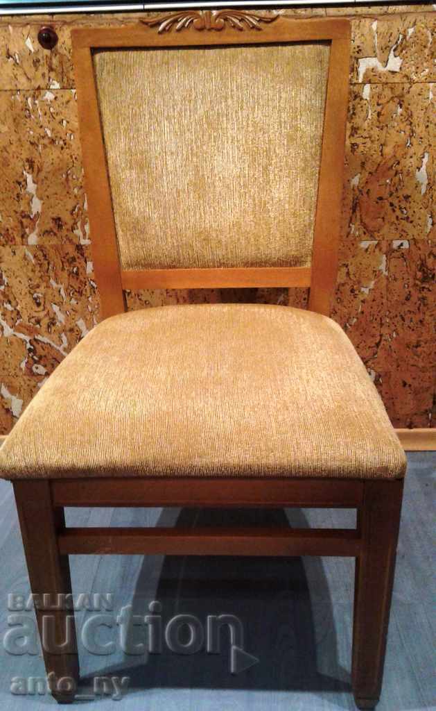 ART-Καρέκλα από μασίφ οξιά με ξυλόγλυπτο - σετ 4 τεμαχίων
