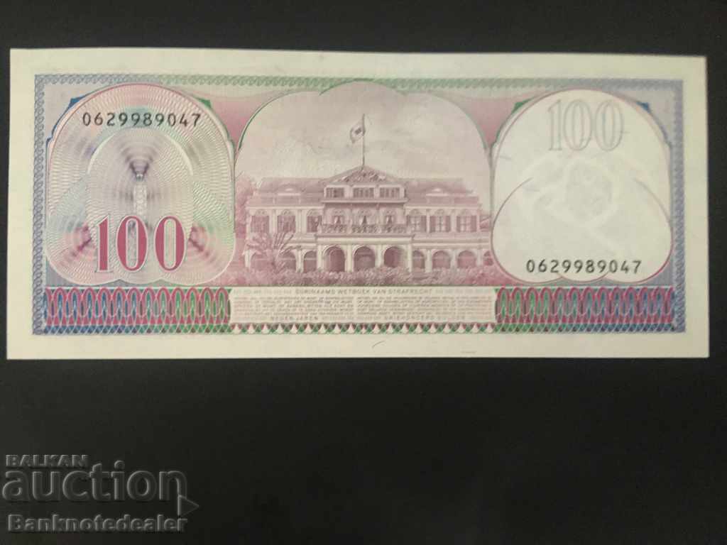 Suriname 100 Guiden 1985 Pick 128 Unc Ref 9047 with price 10.00 BGN | € 5.11