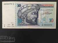 Tunisia 10 Dinari 1994 Pick 87 Ref 6570