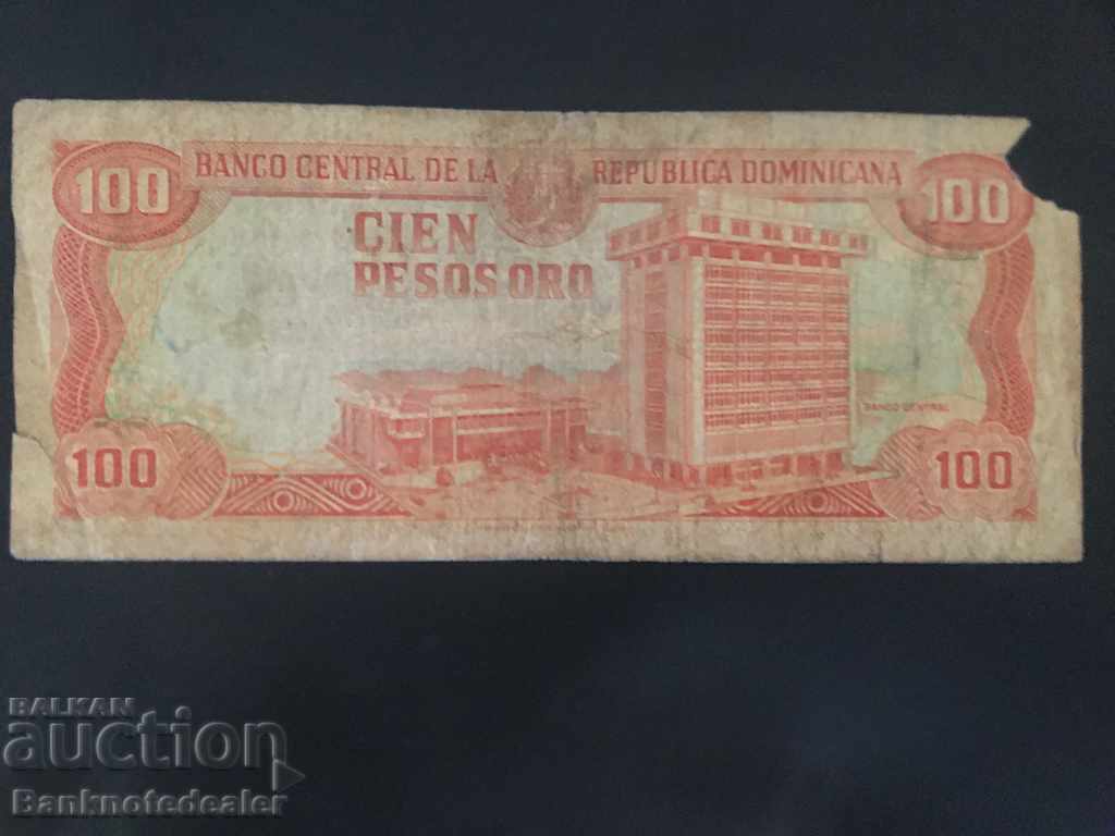 Dominican Rep 100 Pesos 1994 Pick 122b Ref 0200 Rare note with price 45.00 BGN | € 23.01 Dominican Rep 100 Pesos 1994 Pick 122b Ref 0200 Rare note with price 45.00 BGN | € 23.01