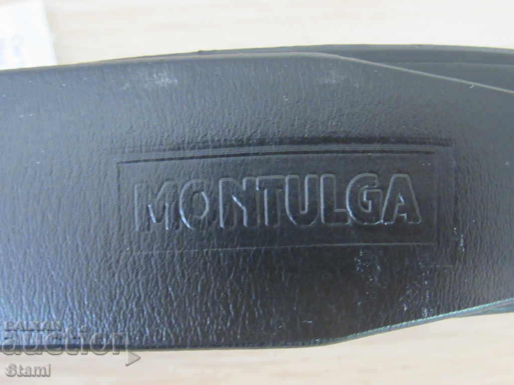 Auction  New leather men's belt from Mongolia, black, 110 cm