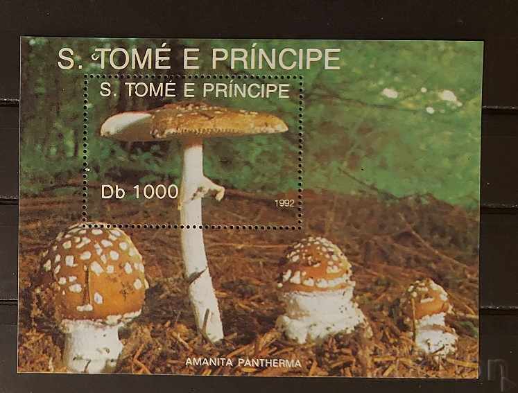 Sao Tome and Principe 1992 Flora / Mushroom Block MNH