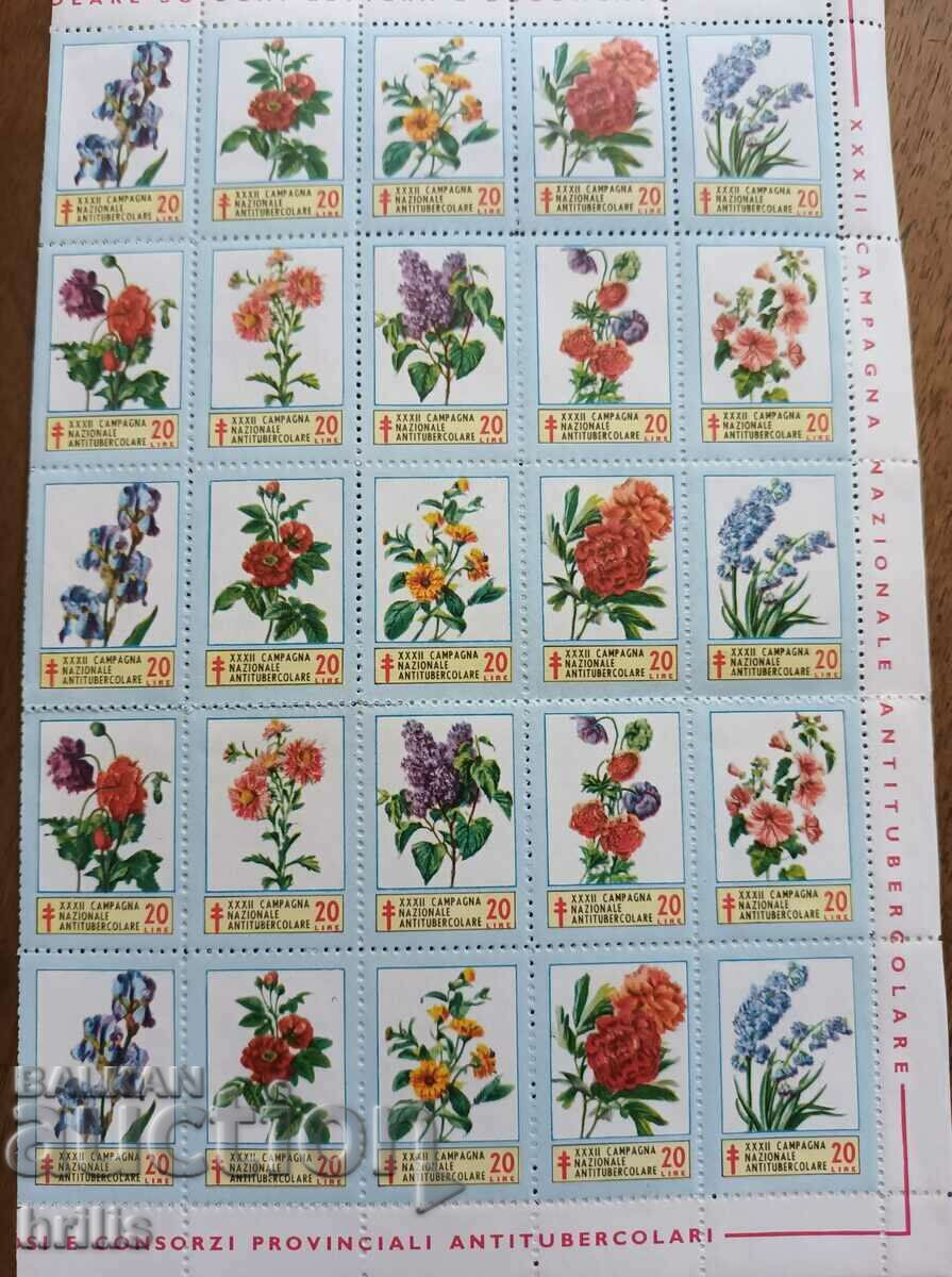 ITALY 1960s - SHEET BRAND CLEAN, FLORA