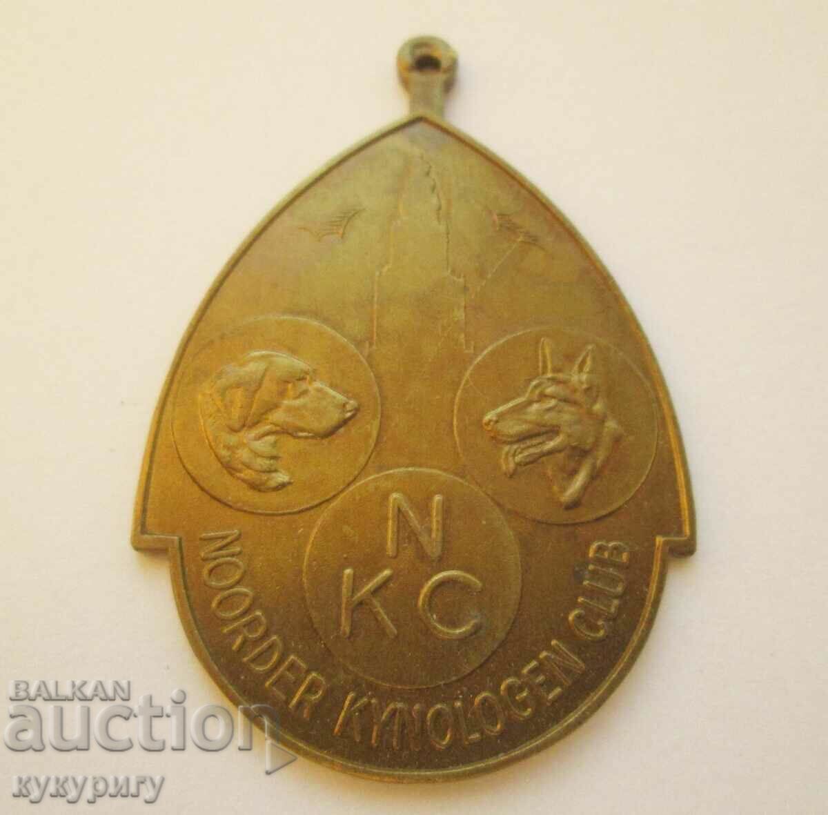 Стар кучешки медал висулка знак за куче