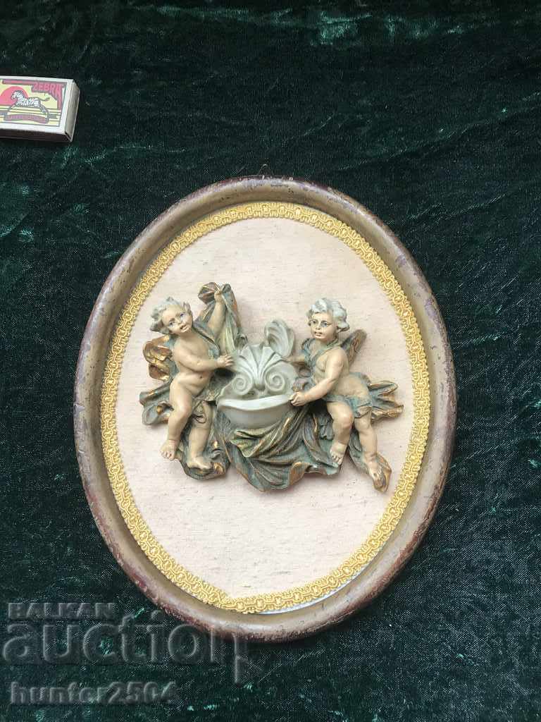 Πάνελ-παλιά τρισδιάστατη διακόσμηση σε ξύλινη κορνίζα 12/27 cm