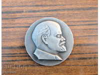 Placă cu medalie sovietică rusă cu electrificarea comunismului Lenin
