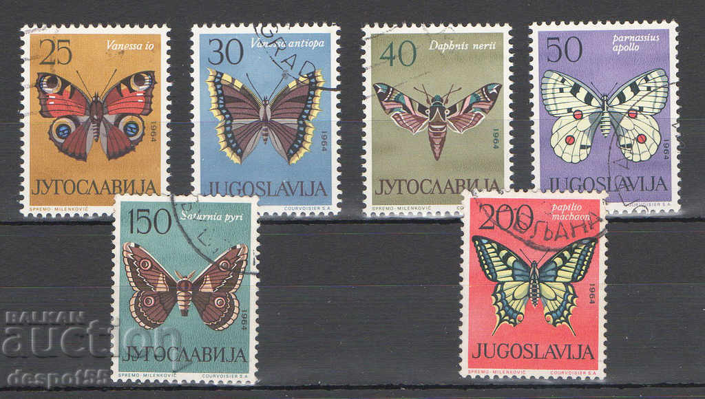 1964. Yugoslavia. Butterflies.
