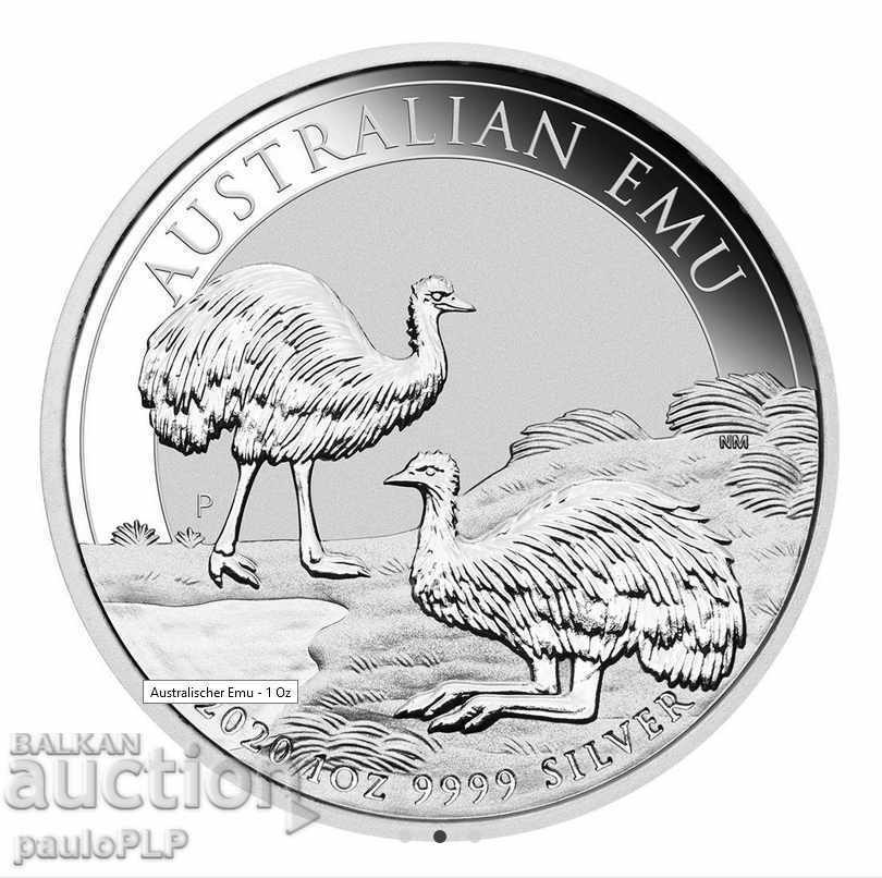EMU- 1 ounce SILVER 2020 - NEW COIN