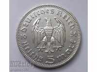 5 марки сребро Германия 1936 D III Райх  сребърна монета №57