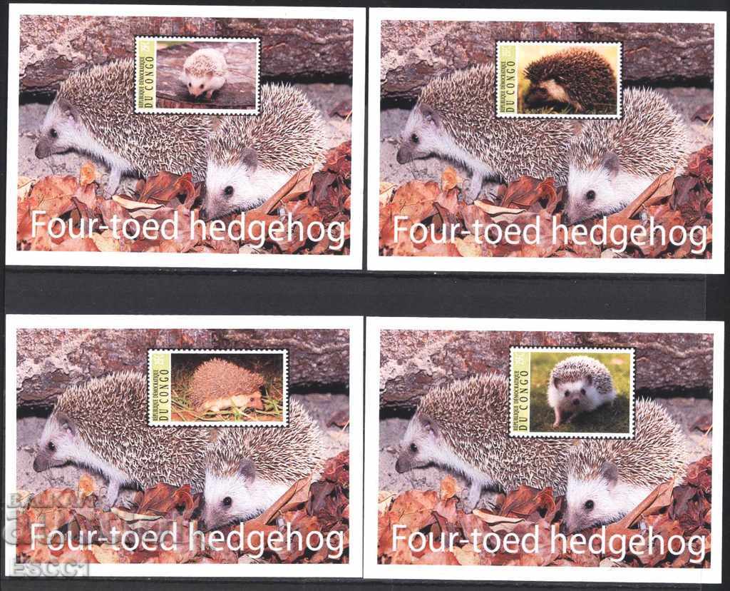 Clean blocks unperforated Fauna Hedgehogs 2001 from Congo with price 33.60 BGN | € 17.18 Clean blocks unperforated Fauna Hedgehogs 2001 from Congo with price 33.60 BGN | € 17.18