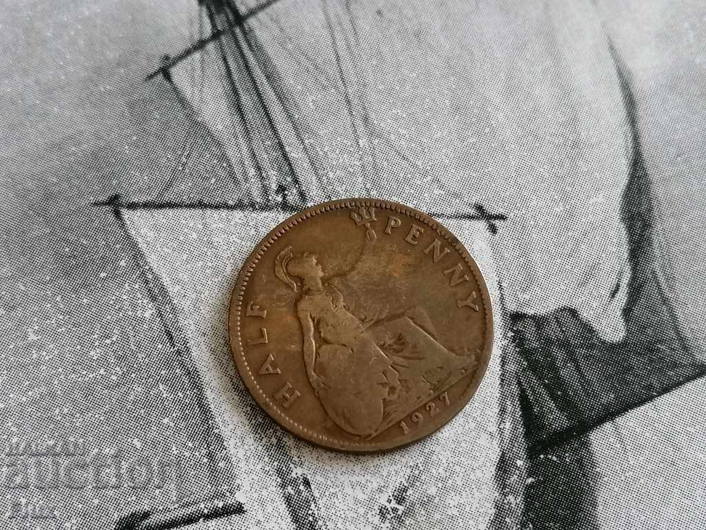 Монета - Великобритания - 1 фартинг | 1927г.