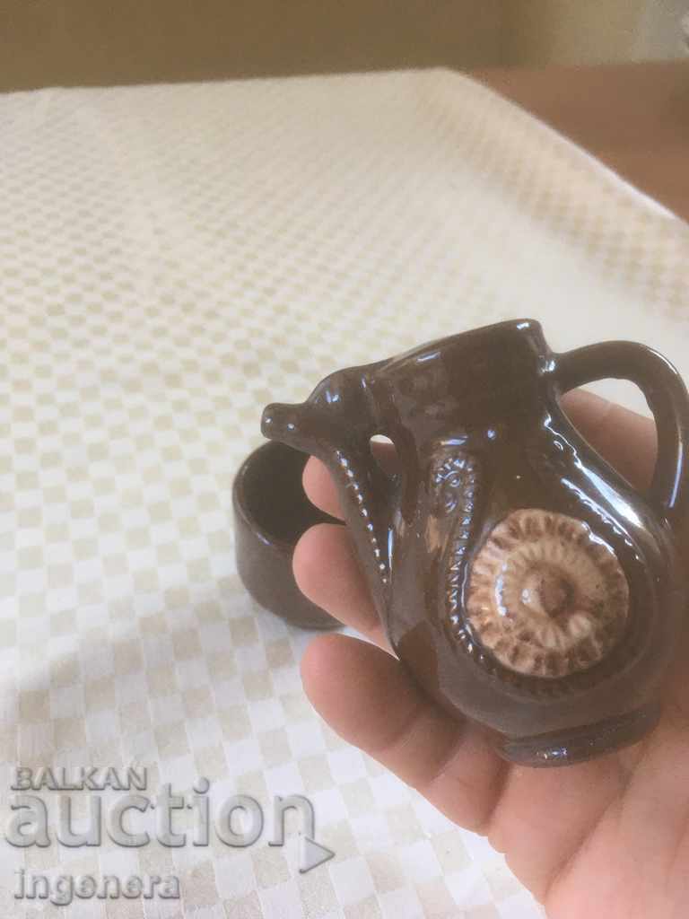 TROYAN CERAMICS FROM THE 70'S KRONDIR KETTLE GLASS GLUCK - 5