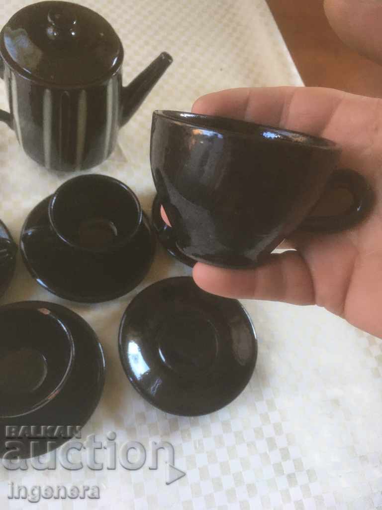 TROYAN CERAMICS FROM THE 70'S JUGS CUP SERVICE COFFEE with price 15.00 BGN | € 7.67