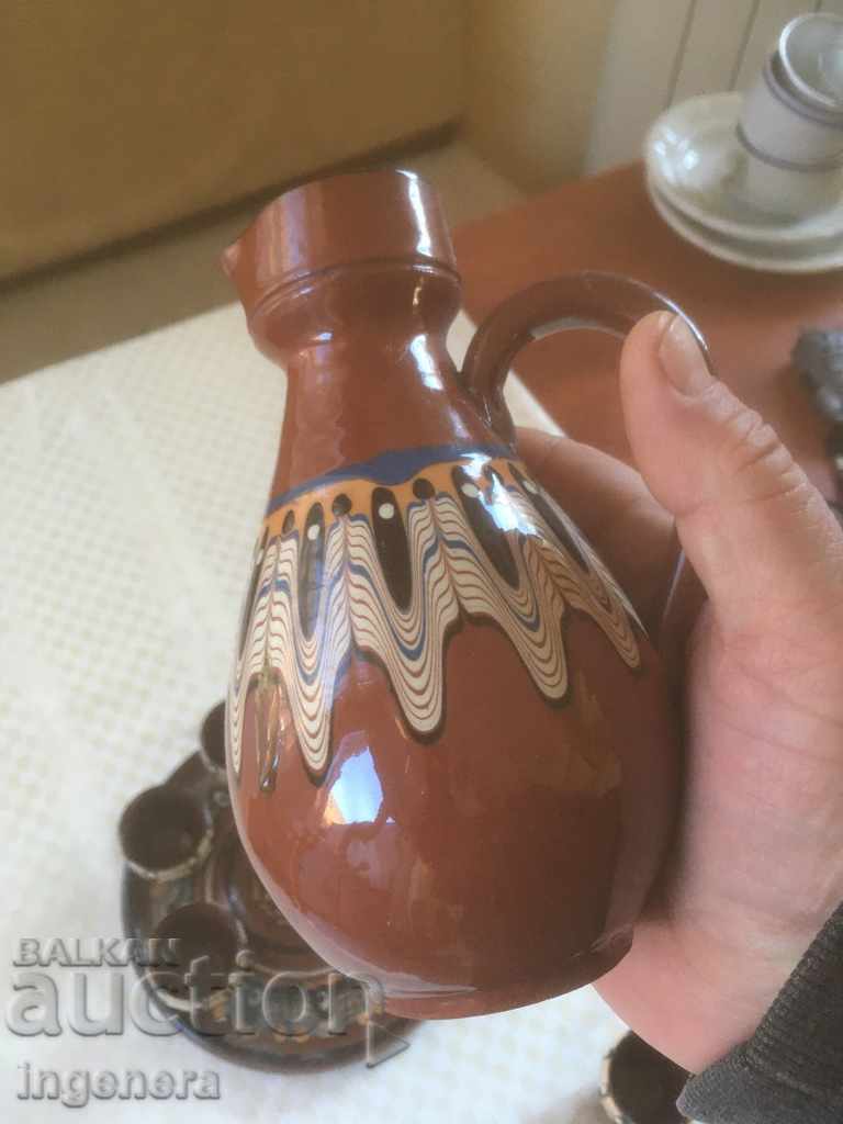 TROYAN CERAMICS FROM THE 70'S JUGS GLASS PLATE GLUCH SERVICE - 5 TROYAN CERAMICS FROM THE 70'S JUGS GLASS PLATE GLUCH SERVICE - 5