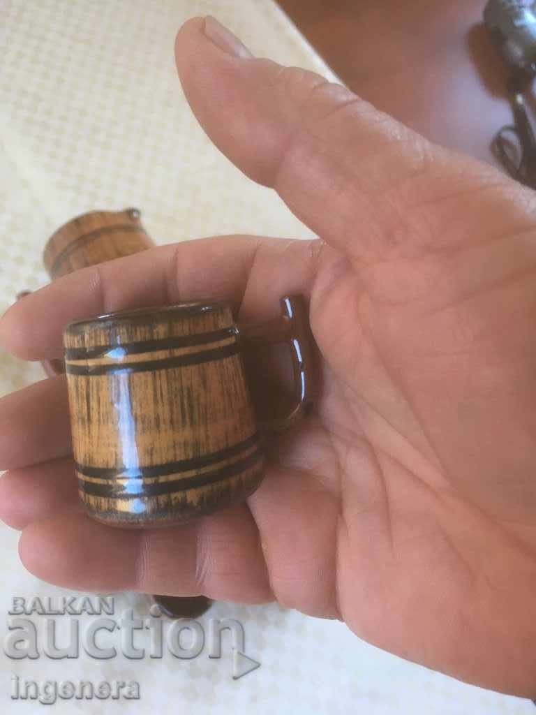 Licitație CERAMICĂ DE TROIAN DIN ANII '70 CANĂ CEAȘCĂ GLAZURĂ SERVICIU