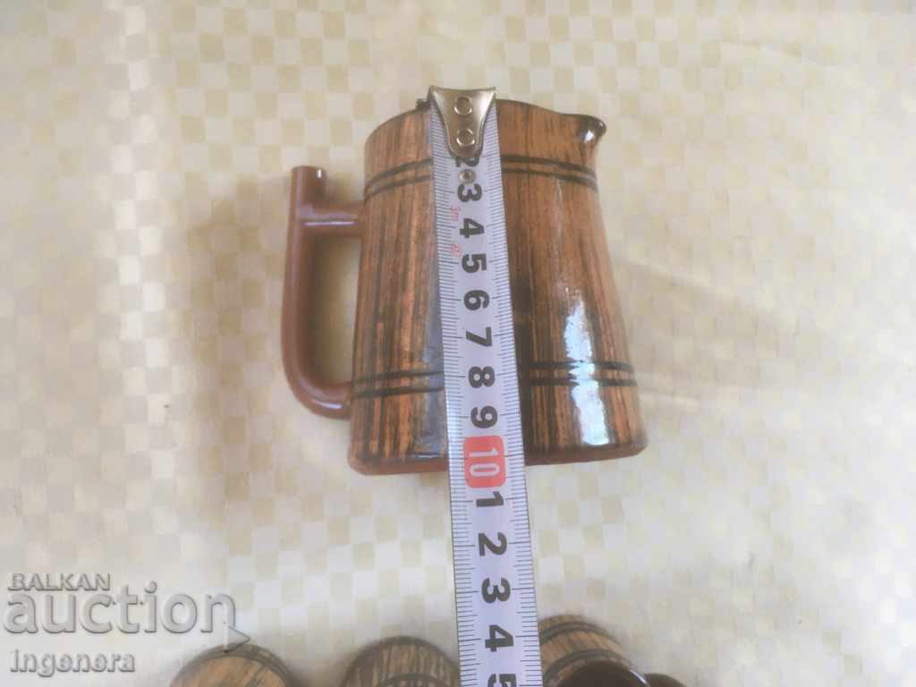 TROYAN CERAMICS FROM THE 70'S JUGS GLASS SERVICE - 5 TROYAN CERAMICS FROM THE 70'S JUGS GLASS SERVICE - 5