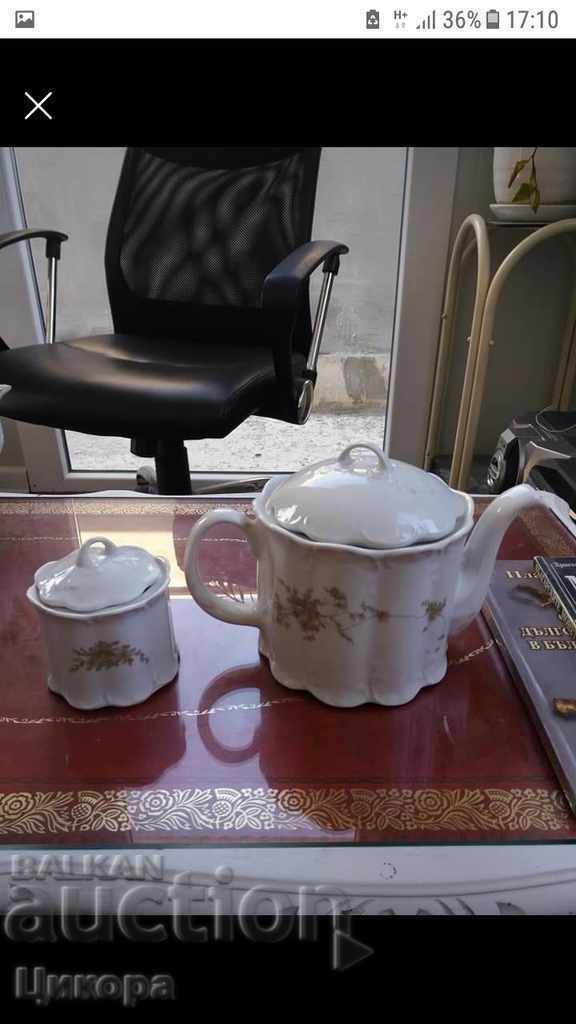 Delivery of BULGARIAN PORCELAIN BAROQUE TEAPOT SUGAR PORCELAIN Delivery of BULGARIAN PORCELAIN BAROQUE TEAPOT SUGAR PORCELAIN
