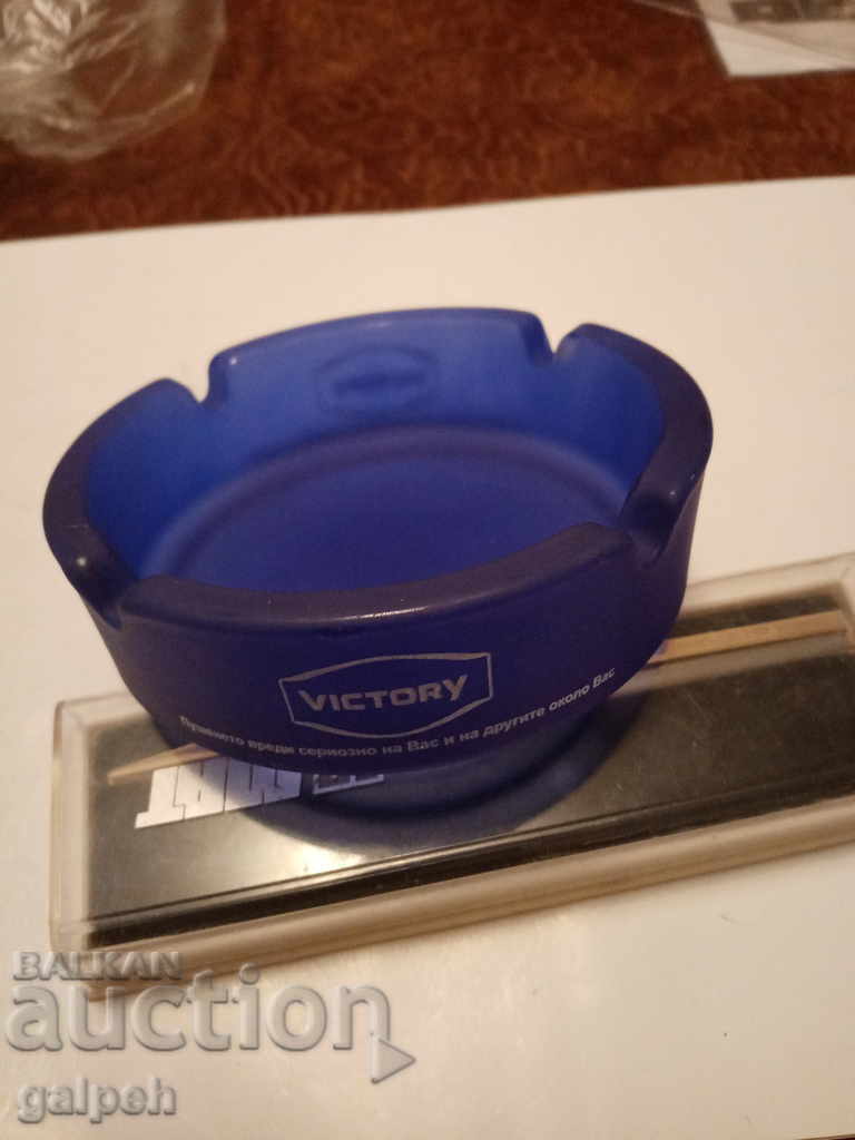 ASHTRAY - BLUE GLASS - NEW - BGN 3.5. - 5