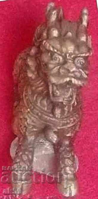 Figurină veche din bronz - „Chi Lin”.