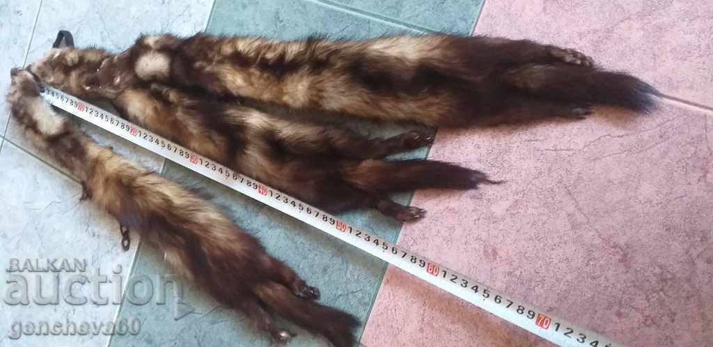 Beautiful leather collar, 3 mink scarf - 6 Beautiful leather collar, 3 mink scarf - 6