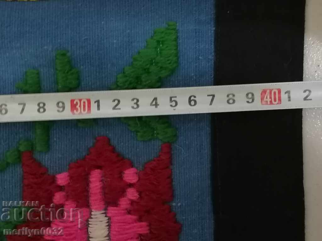 Old woven embroidered embroidered apron tinsel costume, dress - 6