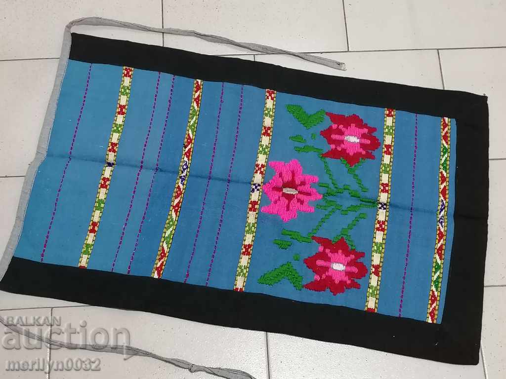 Old woven embroidered embroidered apron tinsel costume, dress - 7